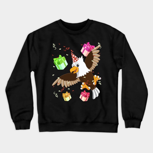 American Bald Eagle Birthday Gift Idea Crewneck Sweatshirt by TheBeardComic